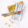 15cm Long Candy Twist Ties Gold And Silver Metallic Wire For Gift Packaging And Baking