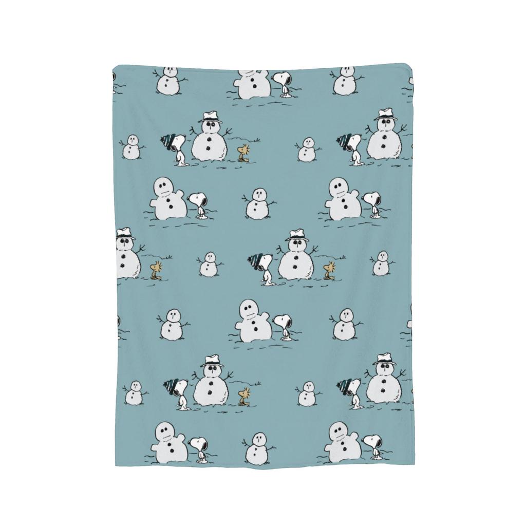 Peanuts Snoopys Smile Vzor smíchu a chechtání Flanelové přehozy Přikrývka na postel Cestovní Lehký plyšový Tenká přikrývka,
