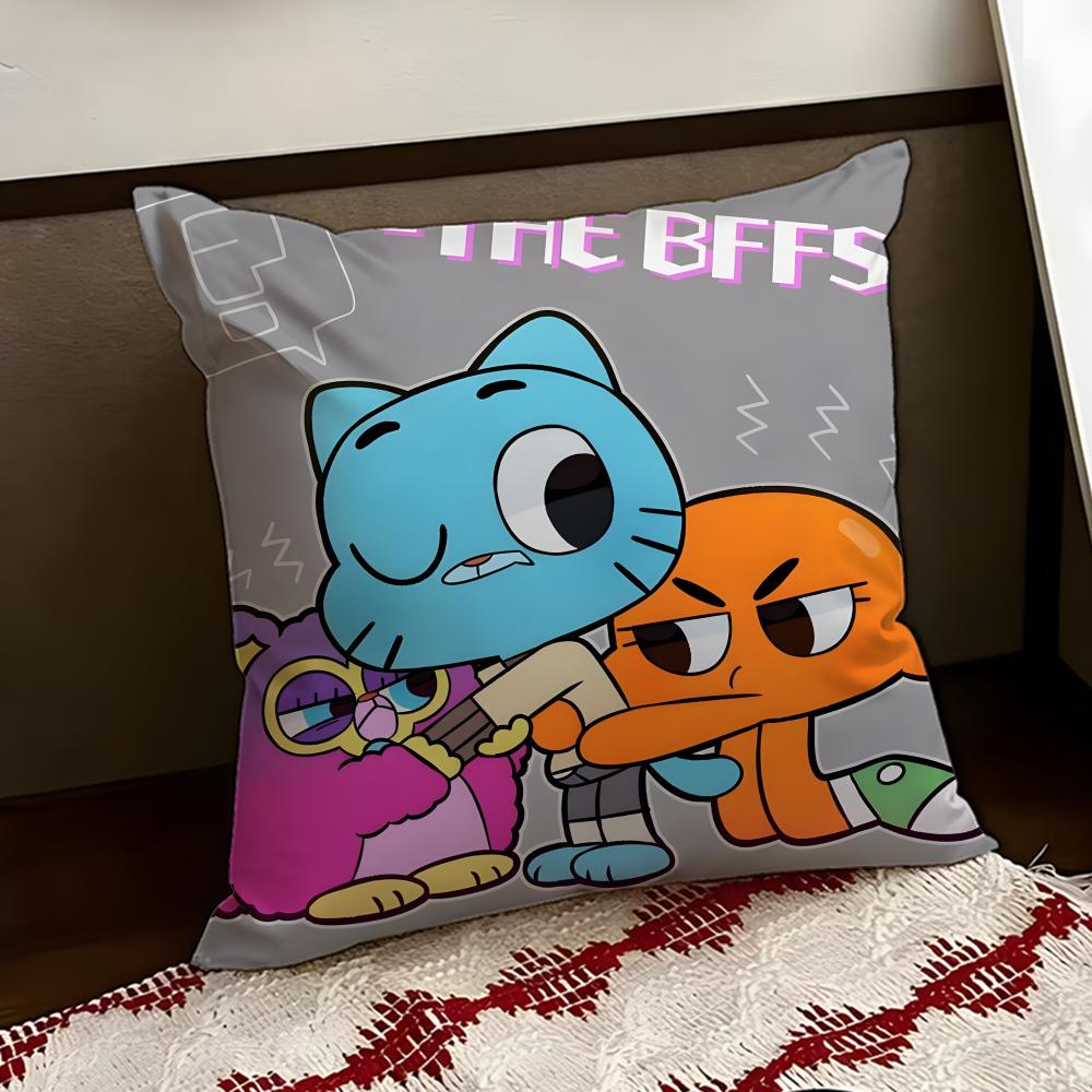 

The AAmazing World of GGumball Cushion Cover Reversible Soft Durable Pillow Cover Home Car MultiScene Use for Daily Comfort 30X30cm