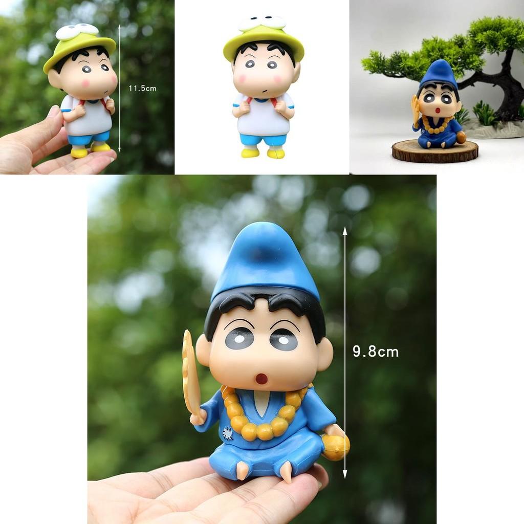 Crayon Shinchan Frog School Pvc Statue Desk Ornament Gift For Fans Special Characters Included