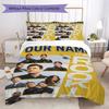 Custom Name The Rookie Pattern Bedding,Quilt Set Quilt Cover Pillowcase Home Birthday Gift(1 * Duvet Cover + 2 * Pillowcase, Without Core)_lx
