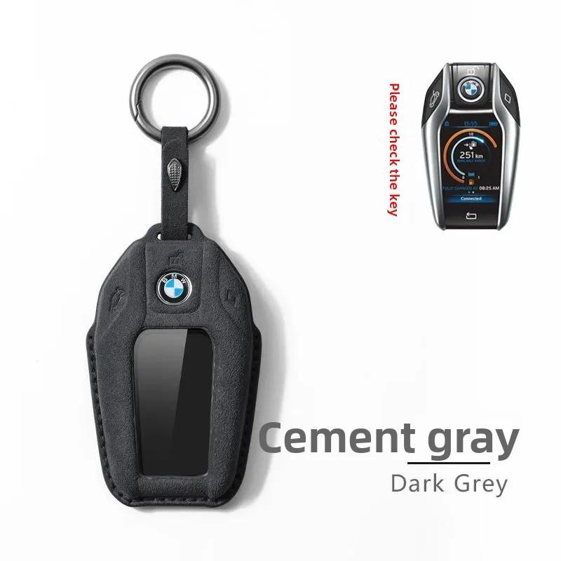 BAAWW1 BMW Car Key Cover Liquid Crystal Screen Protector Blade Buckle Case for 7 Series 740 730 535 X5 6 7 Luxury Automobile Key Holder