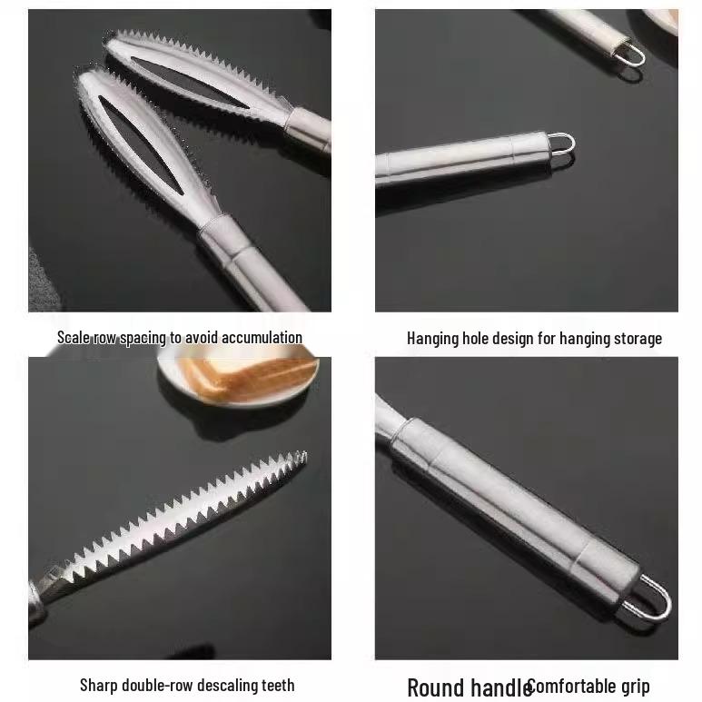 Multi-functional Stainless Steel Fish Scale Remover and Scraper Tool