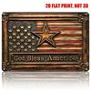 Tin Sign God Bless America D Retro Metal Wall Art Plaque Vintage Patriotic USA Flag Star Home Bar Garage Decor   Flat Print Not