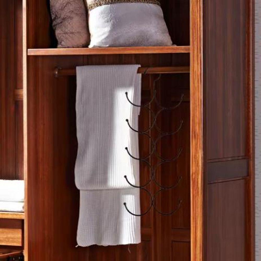 2Pcs Space Saving Belt Scarf Storage Hanger Metal Scarf Tie Rack Multi-layer Scarf Hanger  for Home