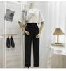 2024 Women's High-Waist Slimming Straight-Leg Suit Pants - Korean Style, Nine-Point, Summer/Autumn Casual Cigarette Fit