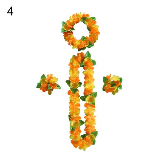 Practical Vibrant Colors Breathable Party Favors Holiday Wedding Beach Birthday Decorations Lei Kit for Beach Hawaiian Bracelets CDN