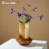 Latte Gradient Handmade Vintage Flower Vase for Light Luxury Living Room Decor