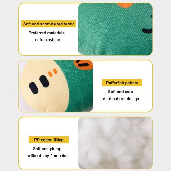 Dog Plush Fish Toy Squeaky Interactive Dog Chew Toy Stuffed Fish Teeth Cleaning Toy for Puppies Teething Anxiety Relief