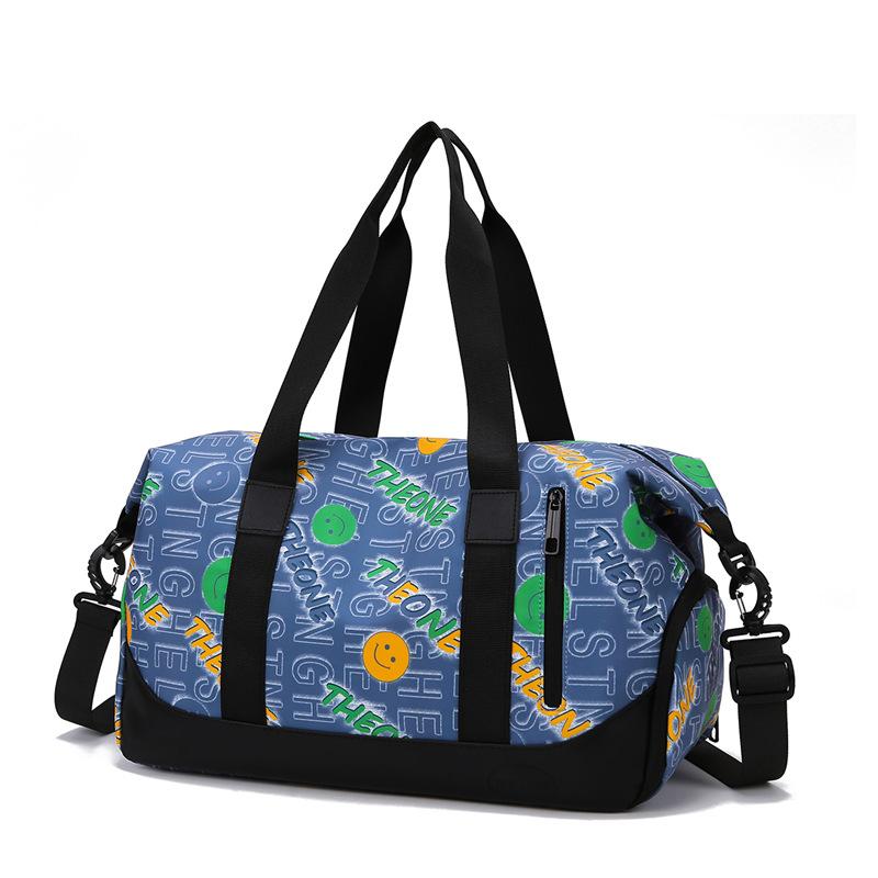 New Printed Large-capacity Fitness Bag, Short-distance Leisure Travel Travel Bag, Shoulder Storage Messenger Bag