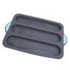 Silicone Bread Pan Nonstick Heat Resistant Perforated French Bread Baking Pan Cake Pan with Anti Slip Handles