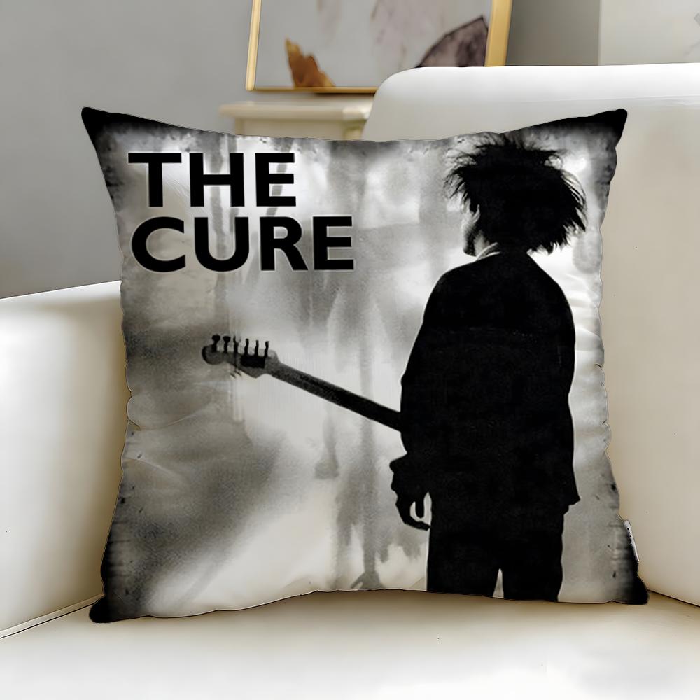 classic band The Cure Cushion Cover Soft  EasyWash Pillow Case  Versatile for Couch Bed Travel and Office