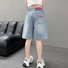 Girls' Summer Denim Shorts - Breathable, Fashionable Capri Pants for Kids