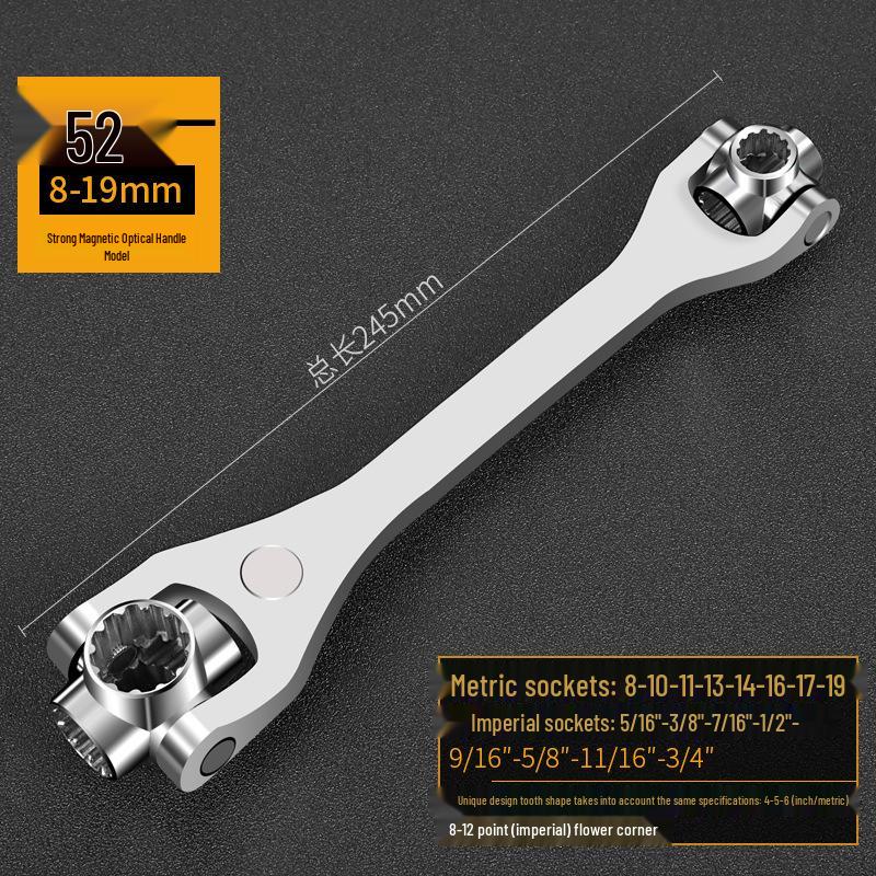 52-in-1 Mehrzweck 360° Schraubenschlüssel-Set