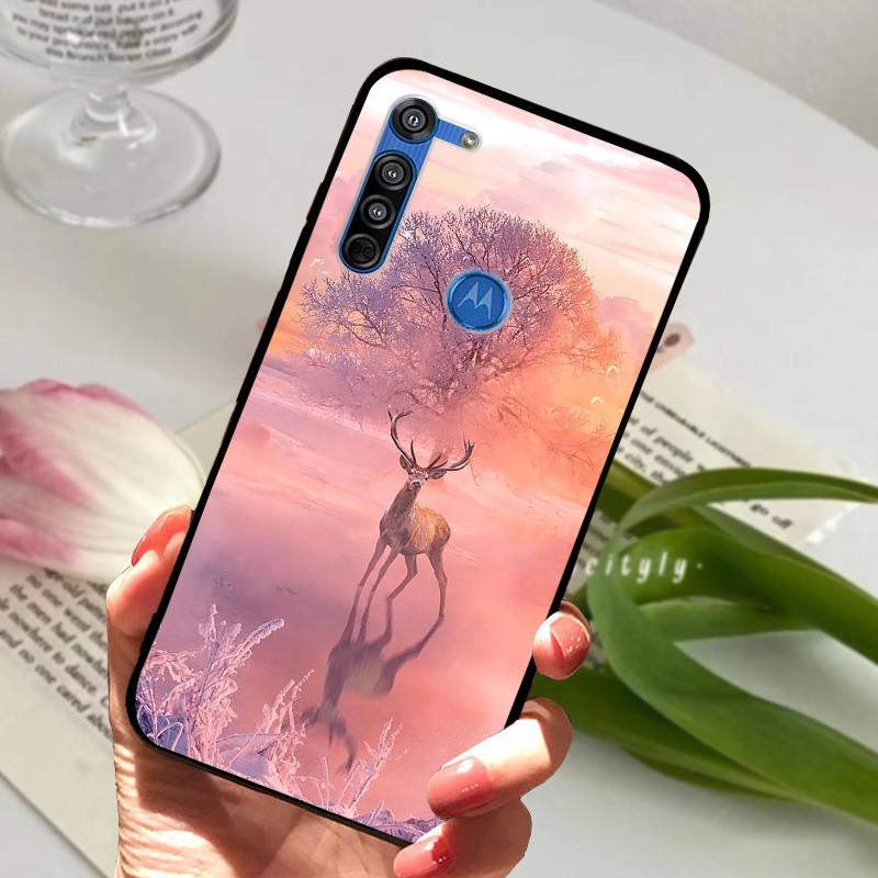 For Motorola Moto G8 Plus Case Black Silicone Cover Case for MOTO G8 Play G 8 Power Lite Fashion TPU Protective Back Cover Shell