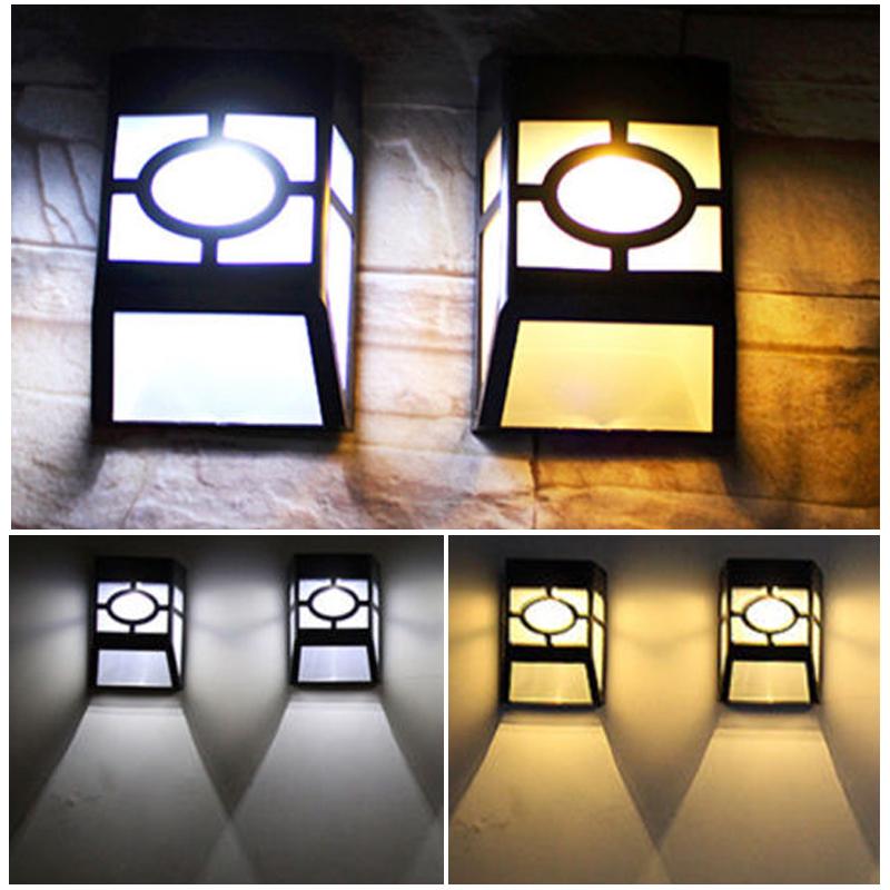 1-4PCS Solar Power Light Wall LED Light Outdoor Garden Path Landscape Fence Lamp 1-4PCS Solar Power Light Wall LED Light Outdoor Garden Path Landscape Fence Lamp
