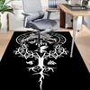 1pc Valknut Raven Carpet Anti Slip Polyester Floor Mat for office.Bedroom