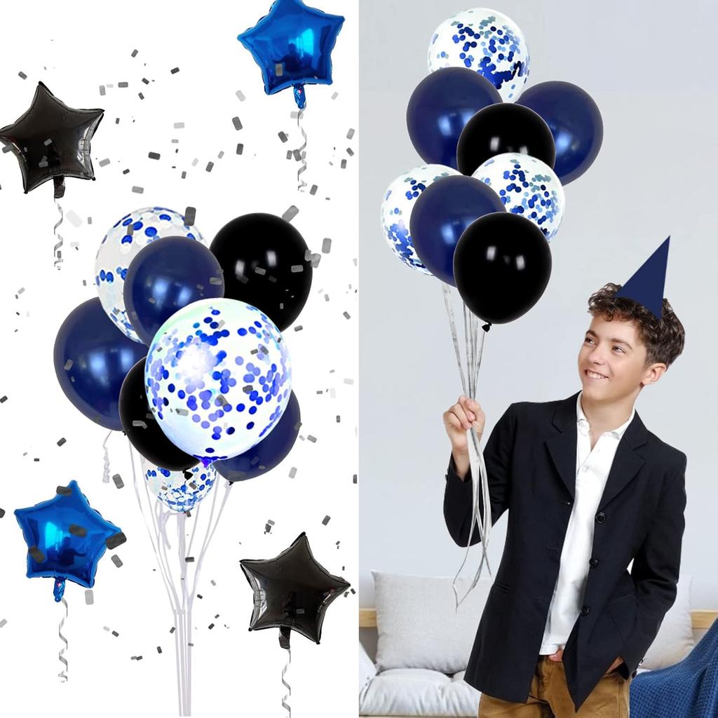 11th Birthday Decorations for Boys Girls - Navy Blue Birthday Decorations For Kids Party Supplies Including HAPPY BIRTHDAY Banner Balloons for