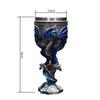 Medieval Dragon Cross Sword Goblet Stainless Steel Inlaid Resin Hand-painted Creative Party Wine Cocktail Glass Drinkware