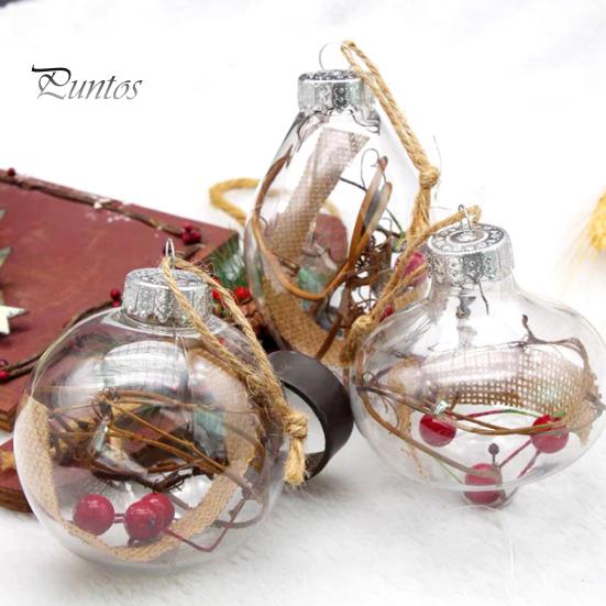 Premium Waterproof PET Christmas Tree Balls Xmas Tree Baubles Ornaments Cake Decoration