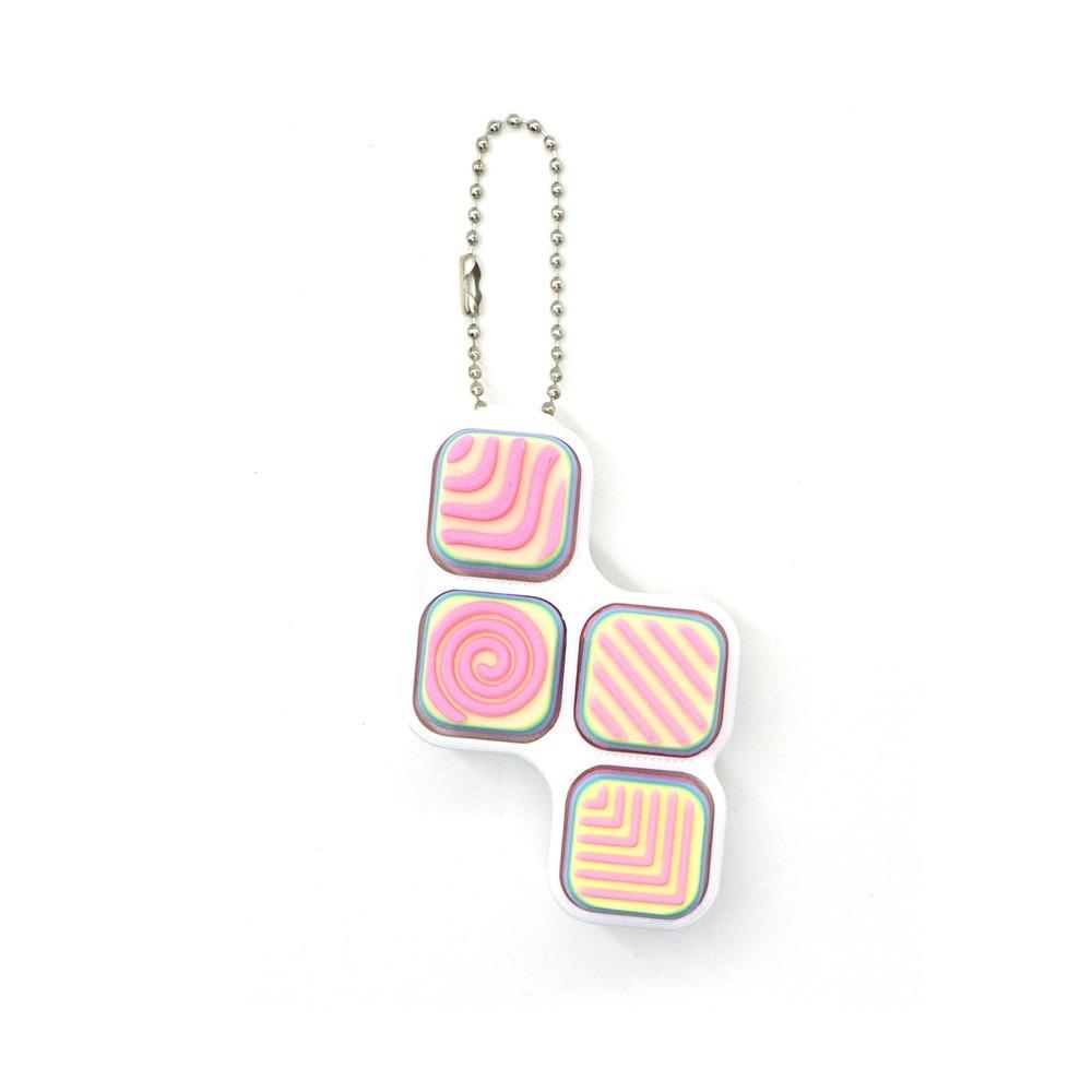 Cute 9 Keys Button Keycap Portable Push Button Clicker Keychain Decompression Keychain Pass The Time