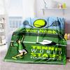 Play Tennis Personalized Text Blanket Gift Personalized Blanket Soft Warm Cozy Versatile for Livingroom Office Office Chair Picnics