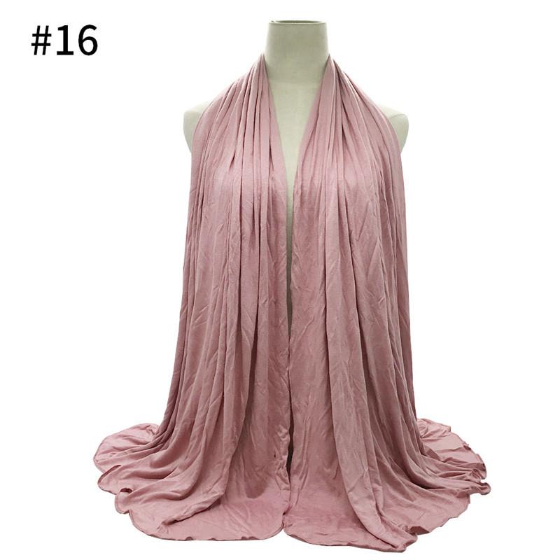 Ramadan Oversized Modal Cotton Jersey Hijabs Women Long Muslim Shawl Scarf Plain Soft Turban Head Wraps Abaya Islamic 180*85Cm