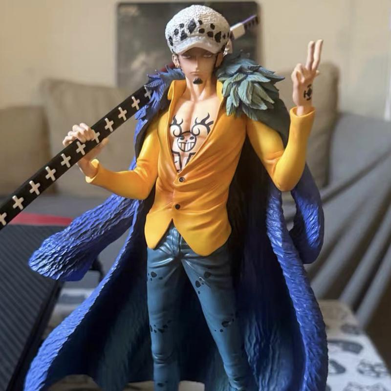 One Piece 25cm Anime Figures Statue Decoration As Trafalgar D. Water Law Oka Shichibukai Model Pvc Toys Collectibles Kids Gifts