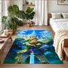 Anti‑Slip Crystal Velvet Floor Rug, Zelda Design Carpet for Indoor Living Bedroom Home Decoration