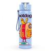 1PC Funny Hot Dog Cartoon Design 750ml Color Plastic Sports Water Bottle Leakproof Flip Straw Lid Suitable for Sports Office Home Use