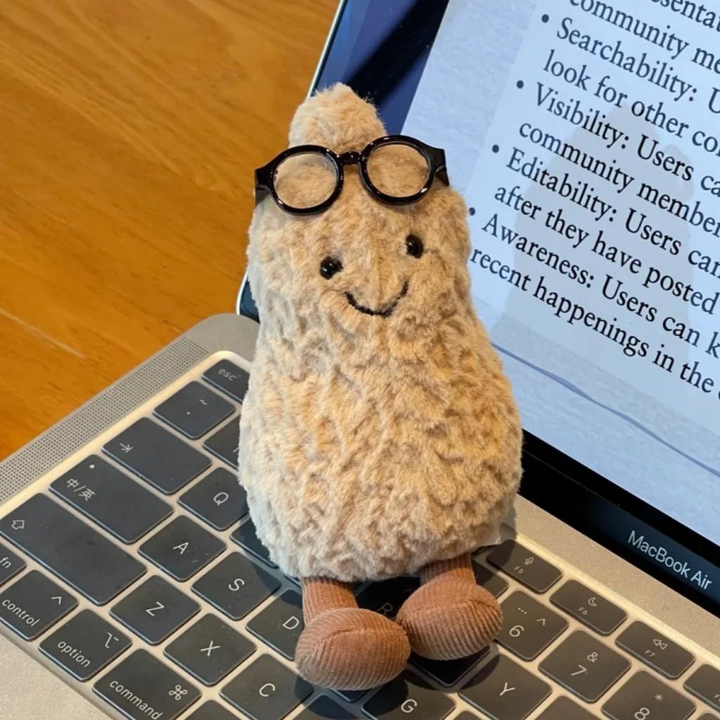 Adorable Peanut Plush Doll Keychain Soft And Cuddly High-quality Toy For Girls