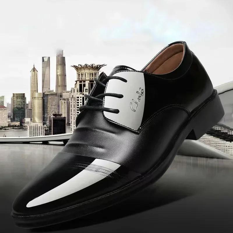 Fashion Men Dress Shoes Men Spring Wedding Fashion Office High Quality Leather Comfy Business Man Formal Shoes 2024 Men Shoes