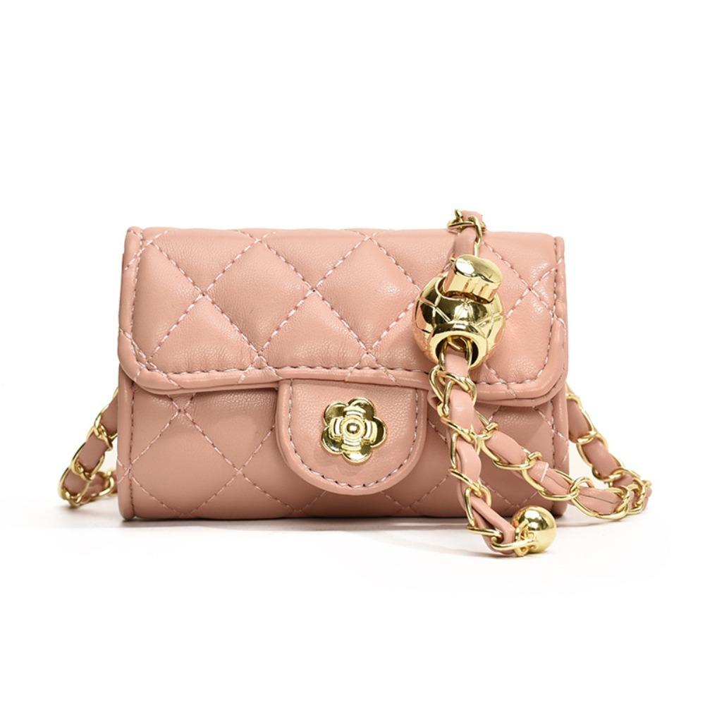 Portable Mini Shoulder Bag Chain Strap Korean Version Women s Bag Solid Color PU Leather Chain Purse Women