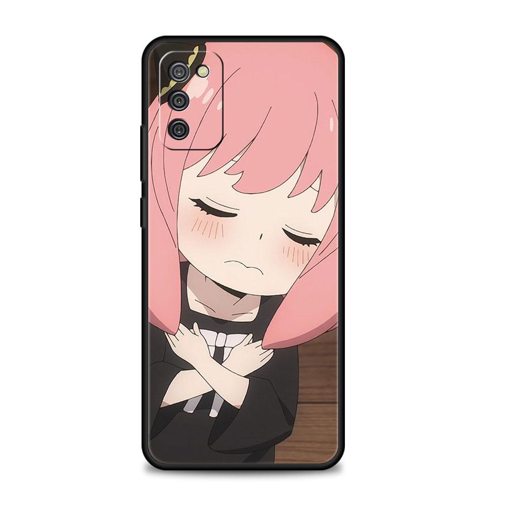 For Samsung A12 A51 A52 A41 A21s A72 A31 A02s A71 A32 4G A73 A53 A52s 5G Print Funda Spy×Family Cute Yor Anya Bright Drawing