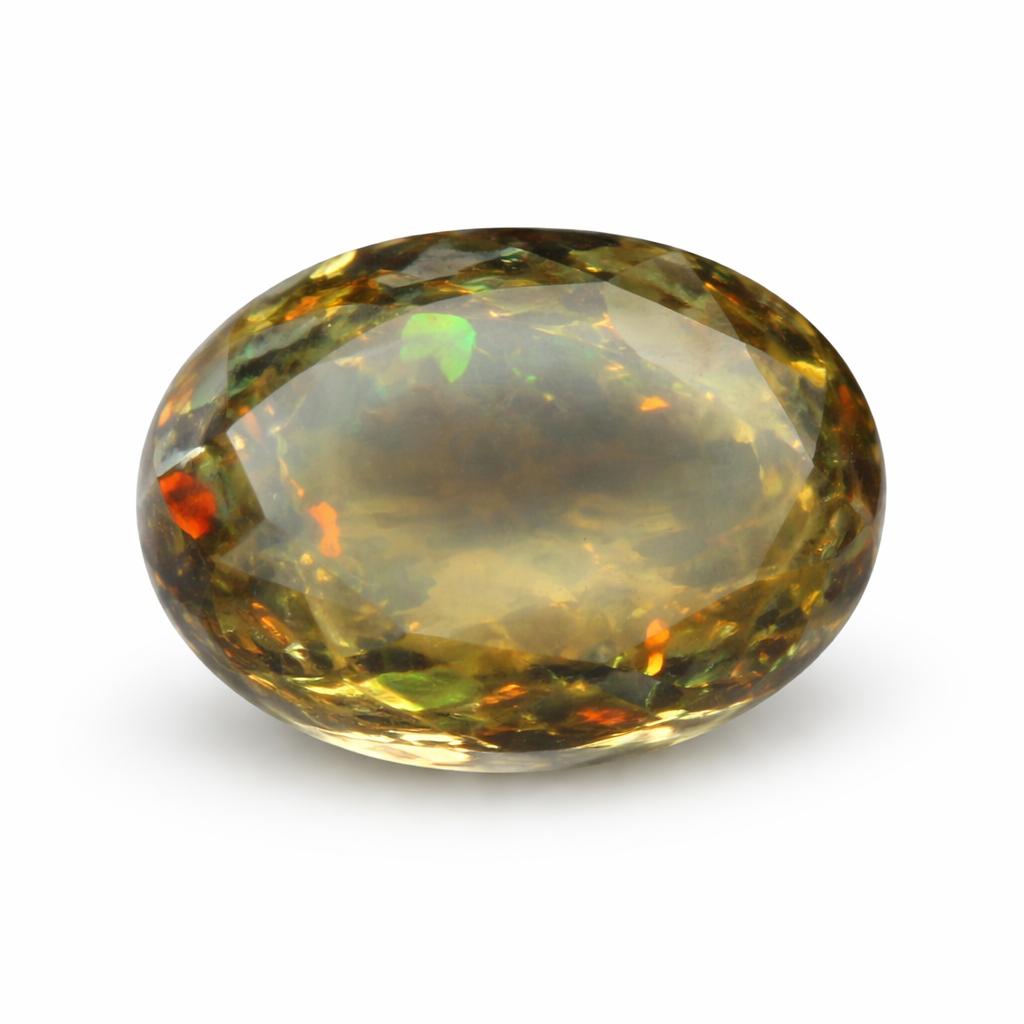 Lab Created Opal Oval 10.85 Ct Fabulous Certified Loose Gemstone