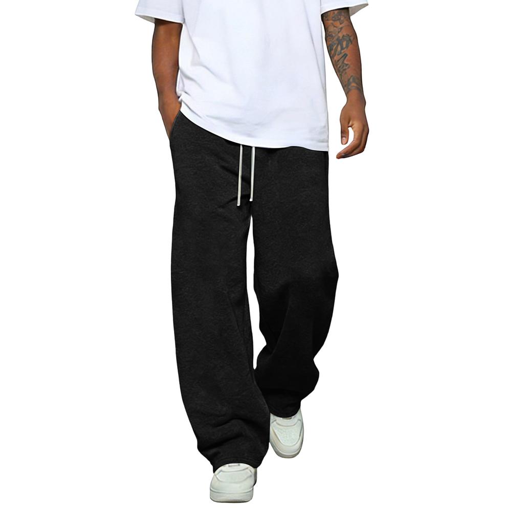 Men's Color Loose Wide Leg Sweatpants Men's Casual Fashion Sweatpants