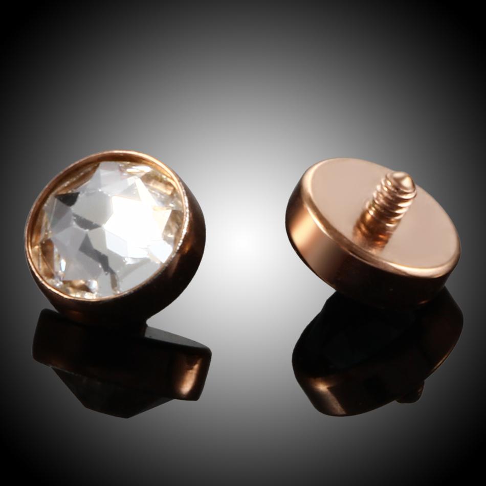 1 Pezzo Titanio G23 Cristallo CZ Micro Piercing Dermalico 3/4/5/7mm Ancora Dermalica Piercing Superficiali Opale Skin Diver Basi Gioielli per il Corpo