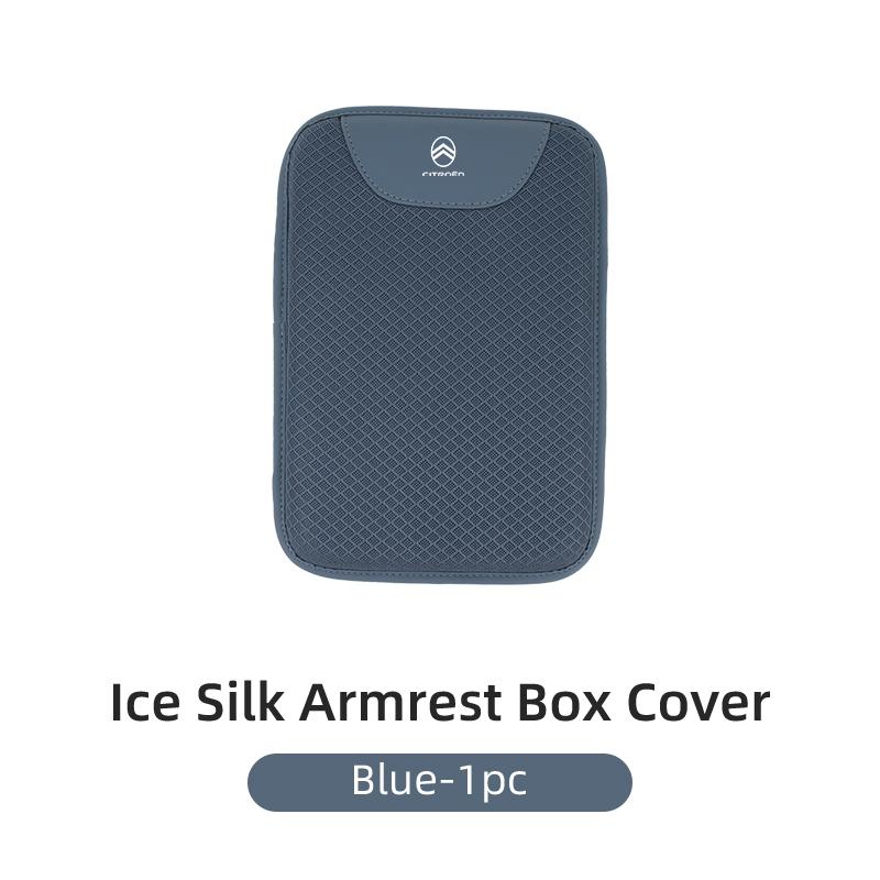 TCJH7 Ice Silk Heightening Car Armrest Pad Breathable For Citroen C4 C3 C5 C1 C2 Berlingo Celysee Cactus Picasso Aircross Grand
