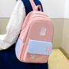 Three-Piece Backpack Set Color Contrast Schoolbag Girls Large Capacity Backpack for Primary and Secondary School Students