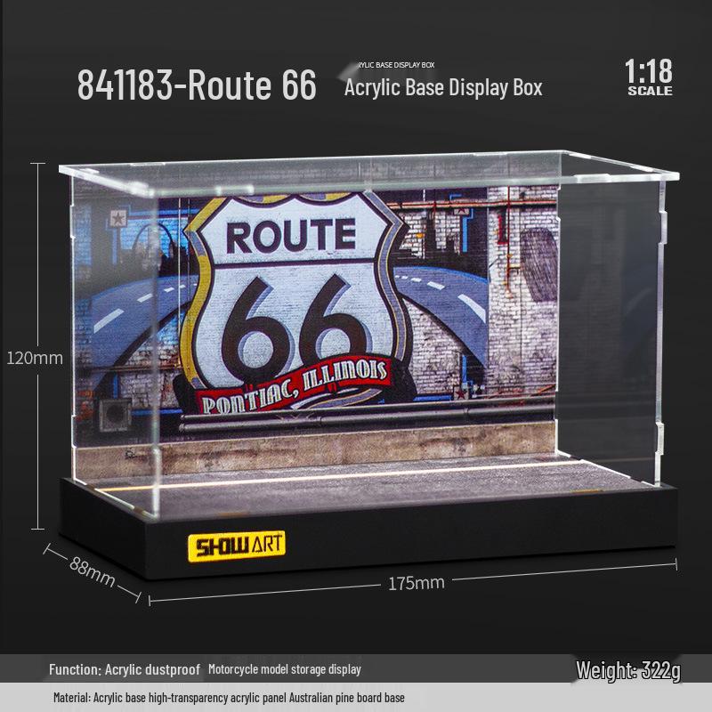 Kameka Kaku 1:18 Kawasaki Motorcycle Model Display Box - Dustproof Ornament Collection Gift