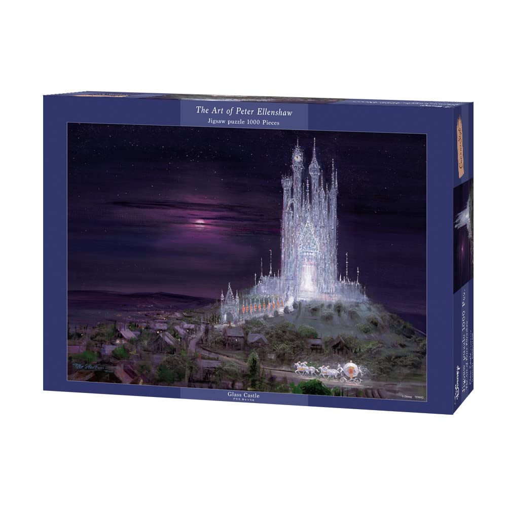 Tenyo in 1000 Piece Jigsaw Puzzle Disney Cinderella Glass Castle Canvas Style Special Art Collection with Glue and Spatula and Service Card Included