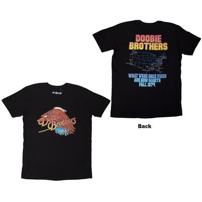 The Doobie Brothers TShirt Eagle Black Back Print OFFICIAL NEW