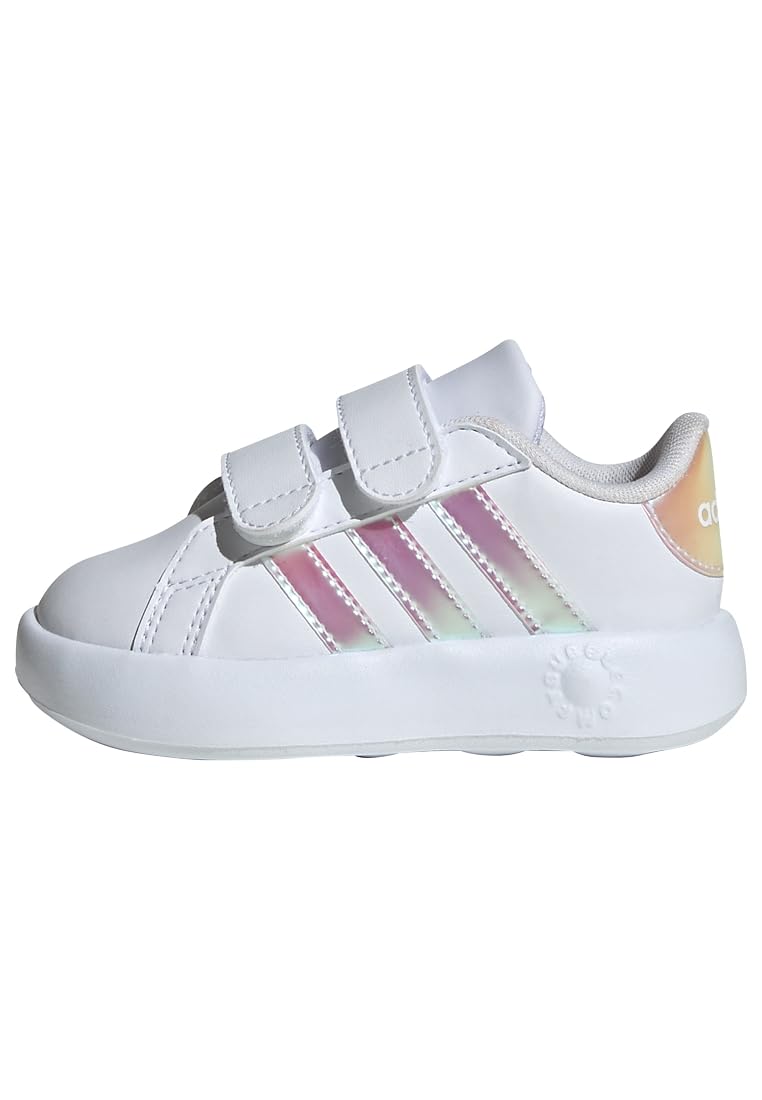 

Grand Court Sneakers for Boys and Footwear Two cm [Adidas] 2.0 Kids, Girls, 12-16cm, MDT67, White/Iridescent/Grey (ID5265), 15.0