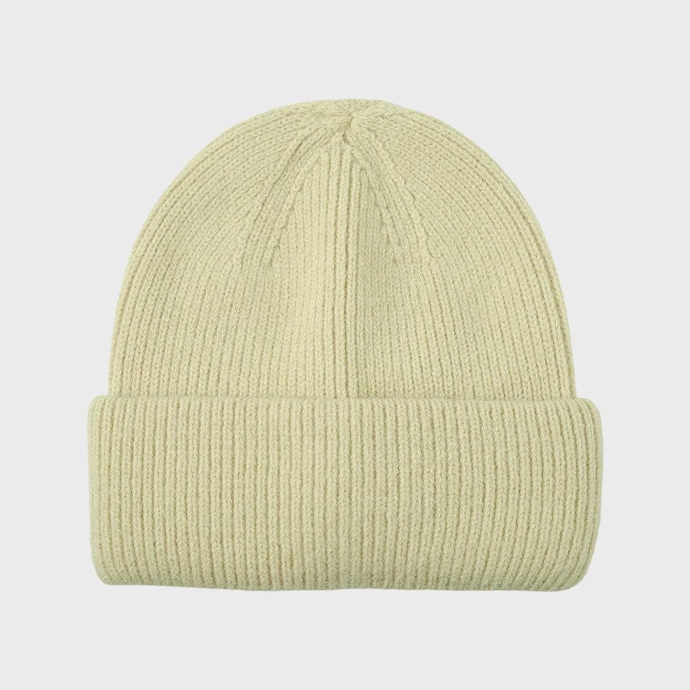New Autumn and Winter Pure Cashmere Wool Hat for Women Warm Double Sided Thickened Versatile Casual Hat Fashionable Solid Color Knitted Hat