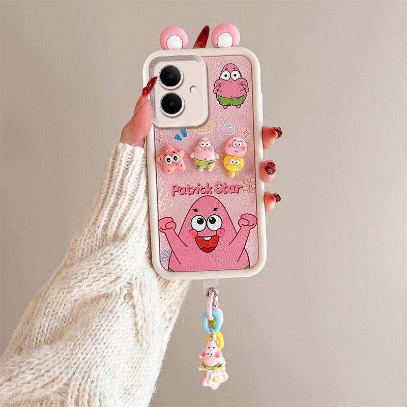 KEYSION Cute Ear 3D Cartoon Case for TECNO Spark Go 2 with Bracelet Soft Silicone Shockproof Phone Cover for Tecno Pop 10