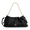Faye 38 Quilted Detail Chain Shoulder Strap Sheepskin Shoulder Bag Large Women's Black