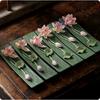 Ceramic Lotus Incense Stick Holder Household Zen Lotus Ceramics Incense Burner Ceramic Handicrafts Home Ornaments (NO Incense)