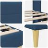 Bed Frame with Headboard Blue 120 x 190 cm Fabric