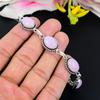 Pink Chalcedony Gemstone Handmade 925 Sterling Silver Bracelet 7-8" KG-202