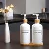 TESWEY 40 PCS Clear Hand Soap and Lotion Labels,Transparent Waterproof Shampoo Conditioner Labels Stickers,Preprinted Bathroom Labels for Soap